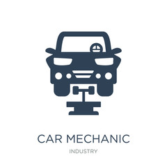 car mechanic icon vector on white background, car mechanic trend