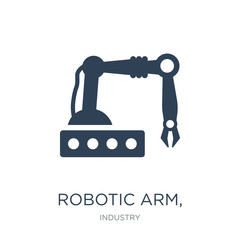 robotic arm, icon vector on white background, robotic arm, trend