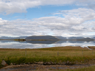 Wasserspiegelung nahe Vatnajökull Gletscher Island