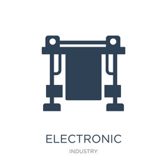 electronic print machine icon vector on white background, electr