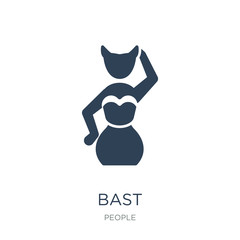 bast icon vector on white background, bast trendy filled icons f