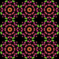 Seamless abstract pattern background with a variety of colored circles.