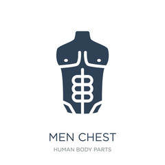 men chest icon vector on white background, men chest trendy fill