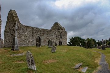 ruins of Clonmacnoise monastery, Ireland