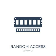 random access memory chip icon vector on white background, rando