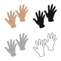 Isolated object of silhouette and safety logo. Set of silhouette and comfort vector icon for stock.