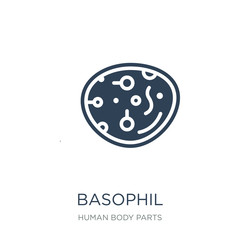 basophil icon vector on white background, basophil trendy filled