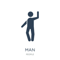 man icon vector on white background, man trendy filled icons fro
