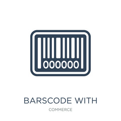 barscode with zeros icon vector on white background, barscode wi