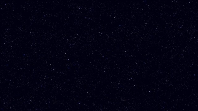Realistic night starry sky with a lot of twinkling stars of different colors, size and shapes, space animation