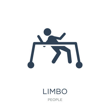 limbo icon vector on white background, limbo trendy filled icons