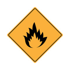 Fire warning sign.