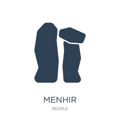 menhir icon vector on white background, menhir trendy filled ico