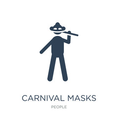 carnival masks icon vector on white background, carnival masks t