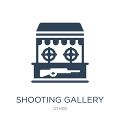 shooting gallery icon vector on white background, shooting galle