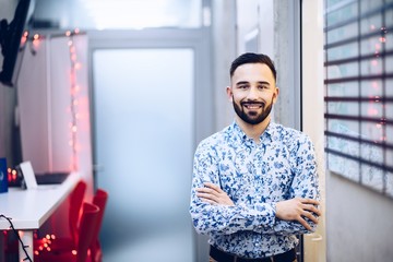 Businessman in his office