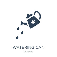 watering can with water drops icon vector on white background, w