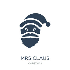 mrs claus icon vector on white background, mrs claus trendy fill