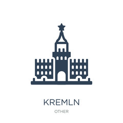 kremln icon vector on white background, kremln trendy filled ico