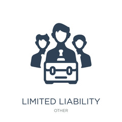 limited liability icon vector on white background, limited liabi