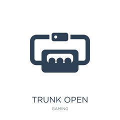 trunk open icon vector on white background, trunk open trendy fi