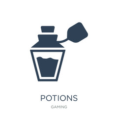 potions icon vector on white background, potions trendy filled i