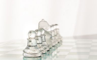 The knight leads from the center of the pawns