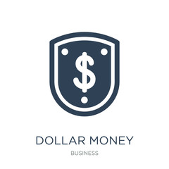 dollar money protection icon vector on white background, dollar
