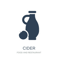 cider icon vector on white background, cider trendy filled icons