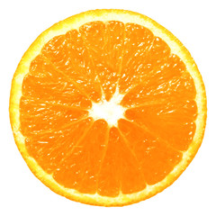 Orange slice isolated on white