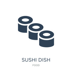 sushi dish icon vector on white background, sushi dish trendy fi