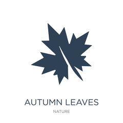 Obraz premium autumn leaves icon vector on white background, autumn leaves tre