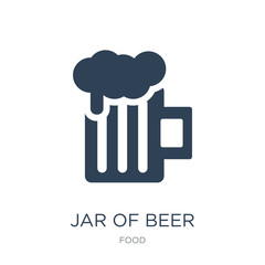 jar of beer icon vector on white background, jar of beer trendy