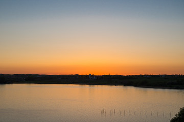 Obraz na płótnie Canvas Sunset over the coastline of Denmark