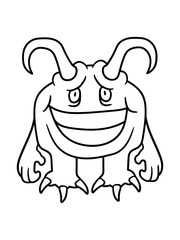 teufel dämon satan hölle böse hörner alien monster lustig klein comic cartoon clipart design hässlich horror halloween