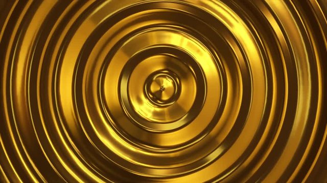 Abstract loop ripple gold 3d wave