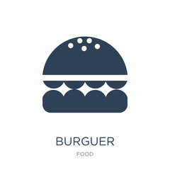 burguer icon vector on white background, burguer trendy filled i
