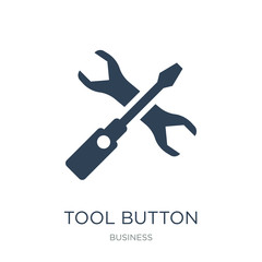 tool button icon vector on white background, tool button trendy