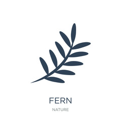 fern icon vector on white background, fern trendy filled icons f