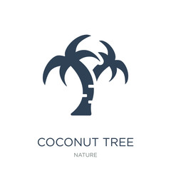coconut tree standing icon vector on white background, coconut t