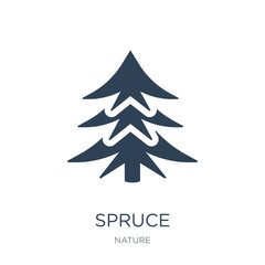 spruce icon vector on white background, spruce trendy filled ico