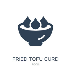 fried tofu curd balls icon vector on white background, fried tof