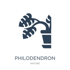 philodendron icon vector on white background, philodendron trend © Meth Mehr