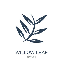 willow leaf icon vector on white background, willow leaf trendy