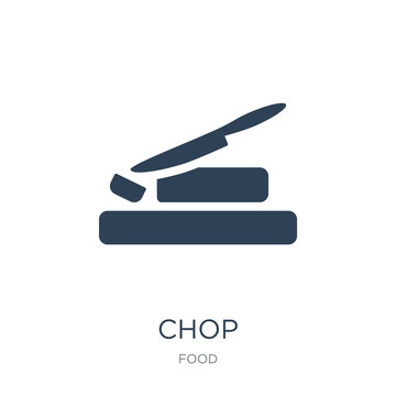 chop icon vector on white background, chop trendy filled icons f