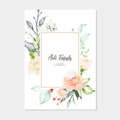 Floral frame watercolor multi-purpose background