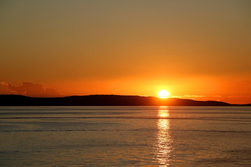 Beautiful sunset over the sea.