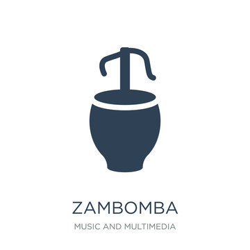 zambomba icon vector on white background, zambomba trendy filled