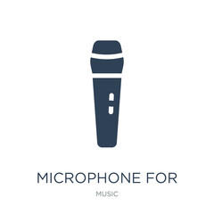 microphone for singers icon vector on white background, micropho