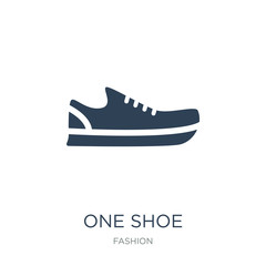 one shoe icon vector on white background, one shoe trendy filled